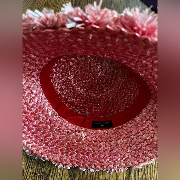 Lele Sadoughi straw confetti
pink bucket sun vacation hat